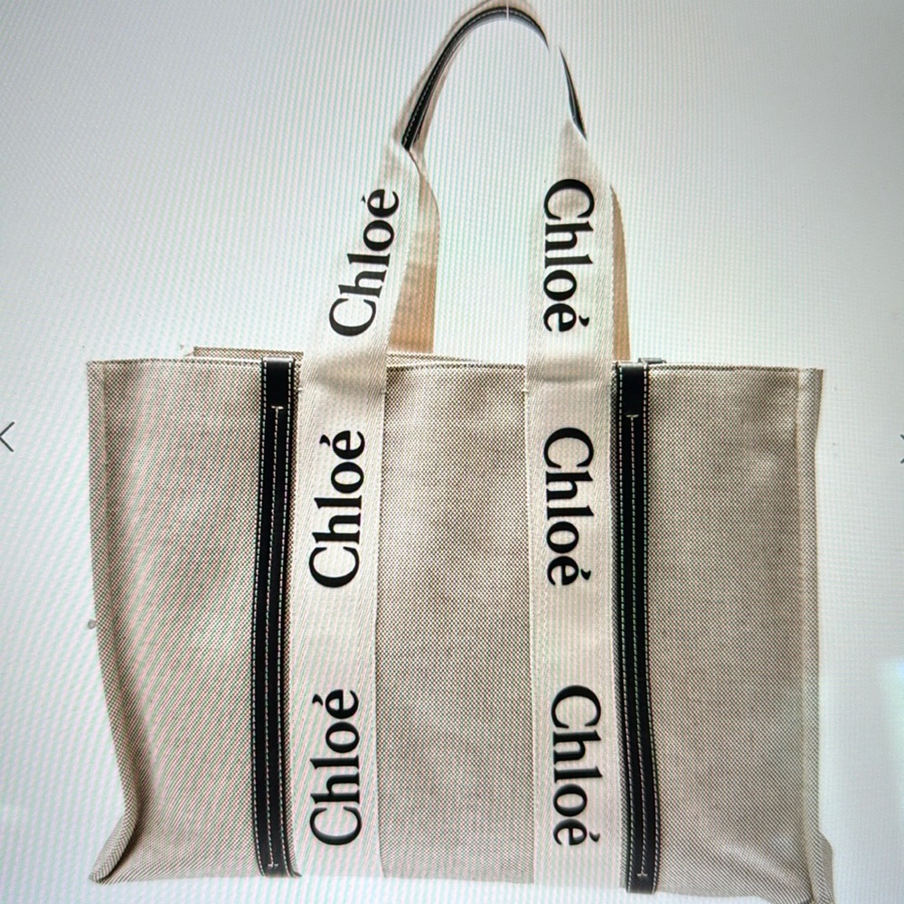 Chloé Beige Canvas Tote Bag - Picture 3 of 6